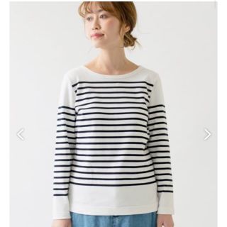 シップスフォーウィメン(SHIPS for women)のボーダーカットソー 長袖 フランス製(カットソー(長袖/七分))