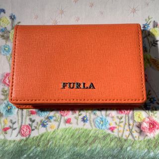 フルラ(Furla)のフルラ カードケース 名刺入れ オレンジ サフィアーノ(名刺入れ/定期入れ)