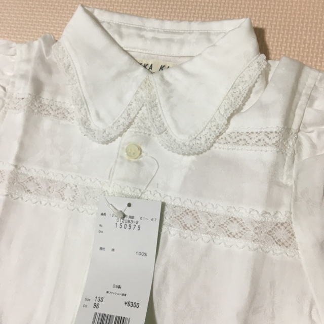 hakka kids(ハッカキッズ)の新品タグ付き！ハッカキッズ 130 ブラウス キッズ/ベビー/マタニティのキッズ服女の子用(90cm~)(Tシャツ/カットソー)の商品写真