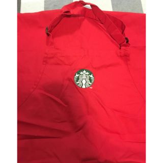 スターバックスコーヒー(Starbucks Coffee)のスタバグリーンエプロン 赤(その他)