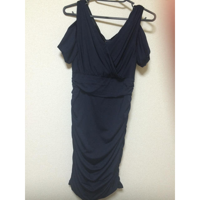 肩出しカシュクールミニドレス レディースのフォーマル/ドレス(ミニドレス)の商品写真