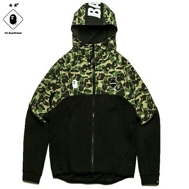 パーカーBAPE x FCRB VENTILATION HOODIE　Mサイズ