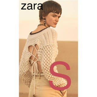 ザラ(ZARA)の新品 ♡ ZARA リミテッドエディション 背中 編み上げ クロップド ニット(ニット/セーター)