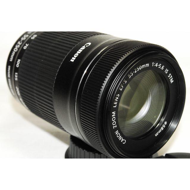 Canon(キヤノン)の動画に最適！EF-S 55-250mm IS STM/AF爆速♪新品級！ スマホ/家電/カメラのカメラ(デジタル一眼)の商品写真