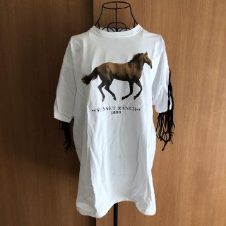 エイソス(asos)のmilk.it asos ホースプリントフリンジＴシャツ(Tシャツ(半袖/袖なし))