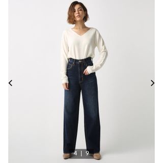 アズールバイマウジー(AZUL by moussy)のAZULbymoussy 美品 アズールバイマウジー ハイウエストワイドデニム(デニム/ジーンズ)