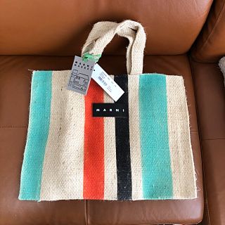 新品MARNI market 表参道購入 カナパバック トート 麻 限定完売