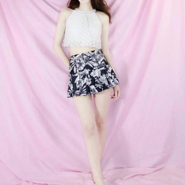 □新品□PINK(ピンク)キーホールブラックスイムウェアワンピース XS-