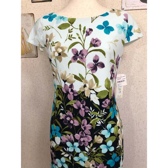 新品 Eliza J|イライザジェイ ワンピース ドレス 花柄 通勤 正規店