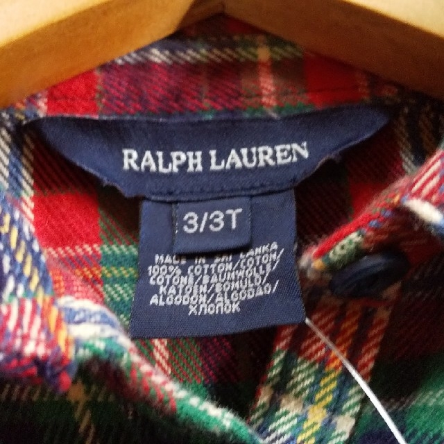 Ralph Lauren(ラルフローレン)のタグ付き RALPH LAUREN チェックワンピース 3T キッズ/ベビー/マタニティのキッズ服女の子用(90cm~)(ワンピース)の商品写真