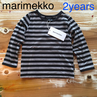 マリメッコ(marimekko)のmarimekko マリメッコ キッズ ボーダーTシャツ  2歳(Tシャツ/カットソー)