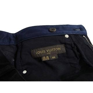 ルイヴィトン ガストンV 刺繍 ブラック デニム パンツ FR36 USA26