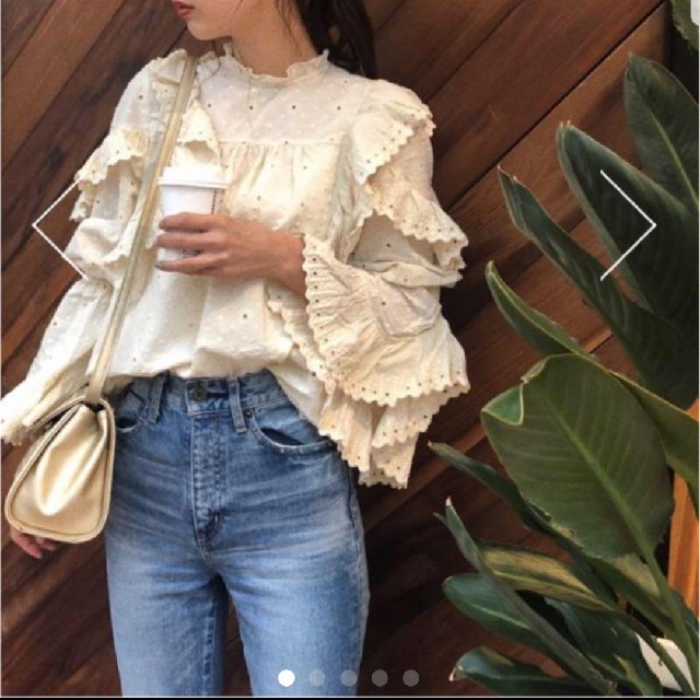 moussy(マウジー)のMOUSSY　レースブラウス レディースのトップス(シャツ/ブラウス(長袖/七分))の商品写真