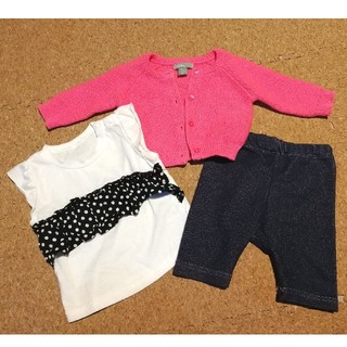 ベビーギャップ(babyGAP)のベビー服 60 70 レギンス トップス カーディガン 女の子(カーディガン/ボレロ)