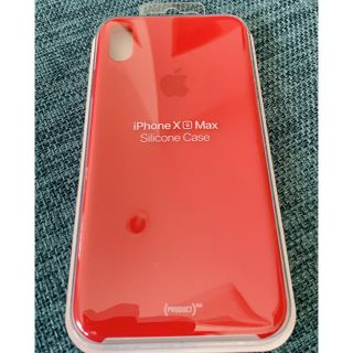 アイフォーン(iPhone)のiPhoneXS MAX シリコンケース(レッド)(iPhoneケース)