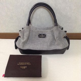 ケイトスペードニューヨーク(kate spade new york)の美品＊kate spade キャンバス レザー トートバッグ＊ケイトスペード(トートバッグ)