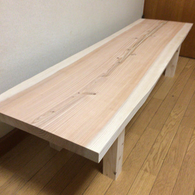 W150サイズ 天然 一枚板ダイニングテーブル机/テーブル