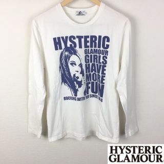 ヒステリックグラマー(HYSTERIC GLAMOUR)の美品 ヒステリックグラマー 長袖Tシャツ ホワイト サイズS(Tシャツ/カットソー(七分/長袖))