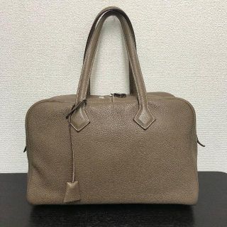 エルメス(Hermes)のエルメス　ヴィクトリア 35　美品☆　エトゥープ　ボストンバッグ (ボストンバッグ)