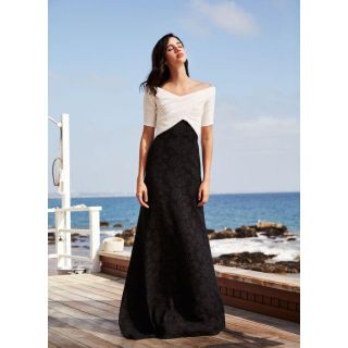 タダシショウジ(TADASHI SHOJI)の2★Tadashi Shojiタダシショージアイボリーマキシドレスワンピース(ロングワンピース/マキシワンピース)