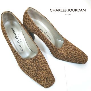 シャルルジョルダン(CHARLES JOURDAN)の♡CHARLES JOURDAN♡ヒョウ柄ヒールパンプス ハラコ素材(ハイヒール/パンプス)