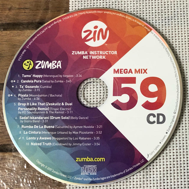 Zumba(ズンバ)のZUMBA CD / MEGA MIX VOLUME 59 エンタメ/ホビーのDVD/ブルーレイ(スポーツ/フィットネス)の商品写真