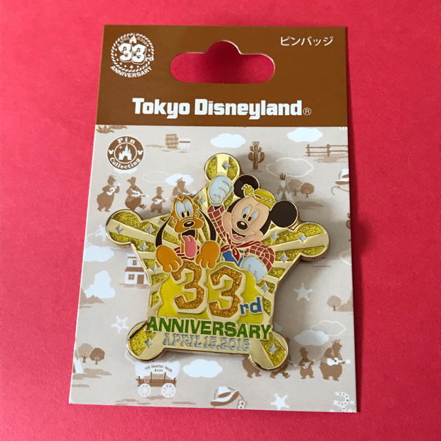 Disney(ディズニー)のTDL ディズニーランド33周年 ピンバッジ エンタメ/ホビーのアニメグッズ(バッジ/ピンバッジ)の商品写真