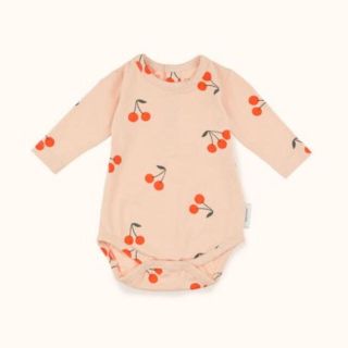 ザラキッズ(ZARA KIDS)のtinycottons タイニーコットンズ新品さくらんぼ チェリー柄ロンパース(シャツ/カットソー)