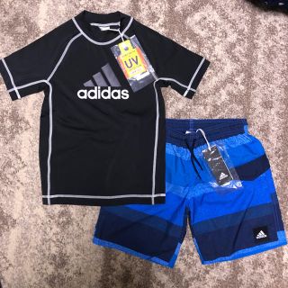 アディダス(adidas)の✨半額！ 150cm上下セット adidas サーフパンツ & ラッシュガード(水着)