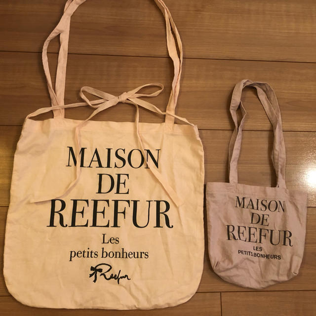 Maison de Reefur(メゾンドリーファー)の2枚セット メゾンドリーファー  ショッパー レディースのバッグ(ショップ袋)の商品写真