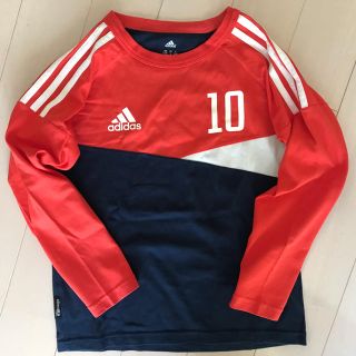 アディダス(adidas)の1)adidas アディダス 鮮やかなオレンジがカッコいい☆ロンT 140(Tシャツ/カットソー)