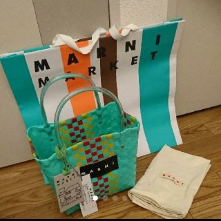 マルニ(Marni)の【限定品】 MARNI カゴバッグ 新品未使用(かごバッグ/ストローバッグ)