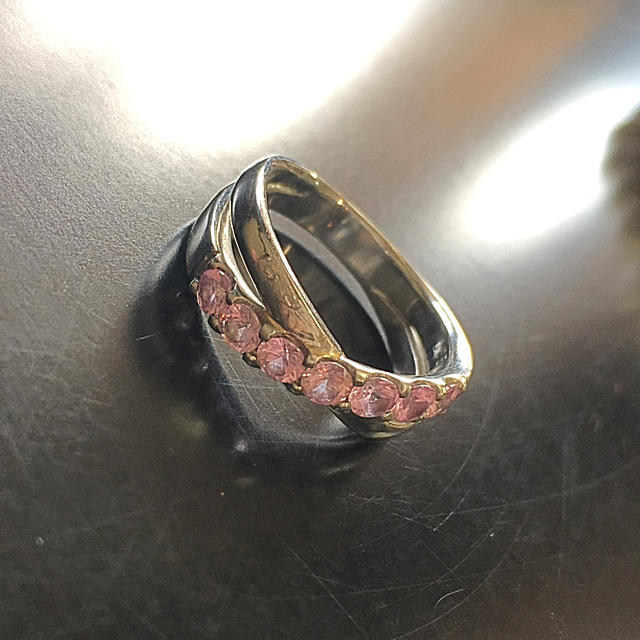 Pt900　ピンクサファイア指輪　１１号 レディースのアクセサリー(リング(指輪))の商品写真