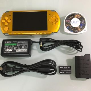 プレイステーションポータブル(PlayStation Portable)の美品 PSP-3000 ブライトイエロー(携帯用ゲーム機本体)