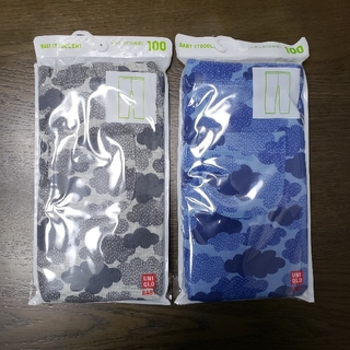 ユニクロ(UNIQLO)の【新品】UNIQLO レギンス 100    2枚  青と灰色(パンツ/スパッツ)