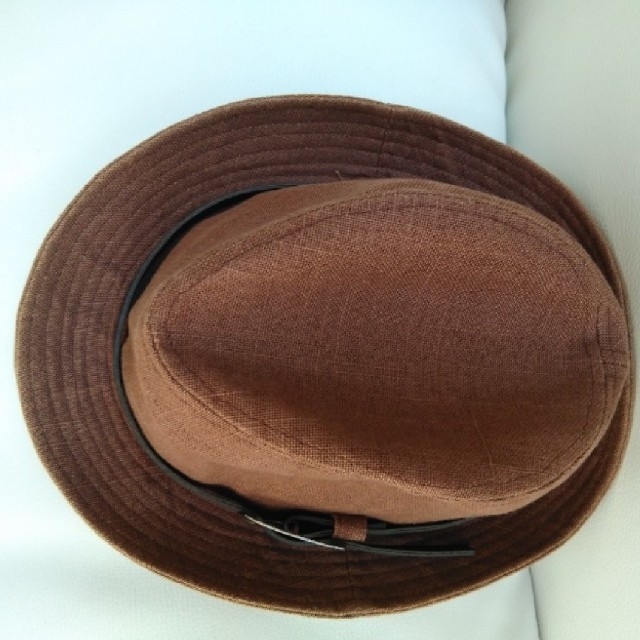 【美品】マニッシュスタイル帽子 ハット ブラウン コーヒー色 レディースの帽子(ハット)の商品写真