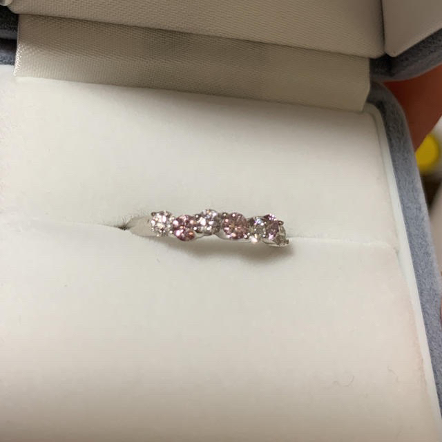 ピンクダイヤモンド エタニティタイプリング レディースのアクセサリー(リング(指輪))の商品写真