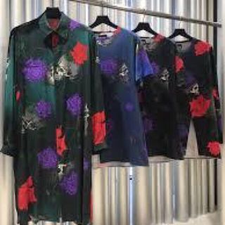 yohji yamamoto ヨウジヤマモト18ss スカルローズ　ロングシャツ