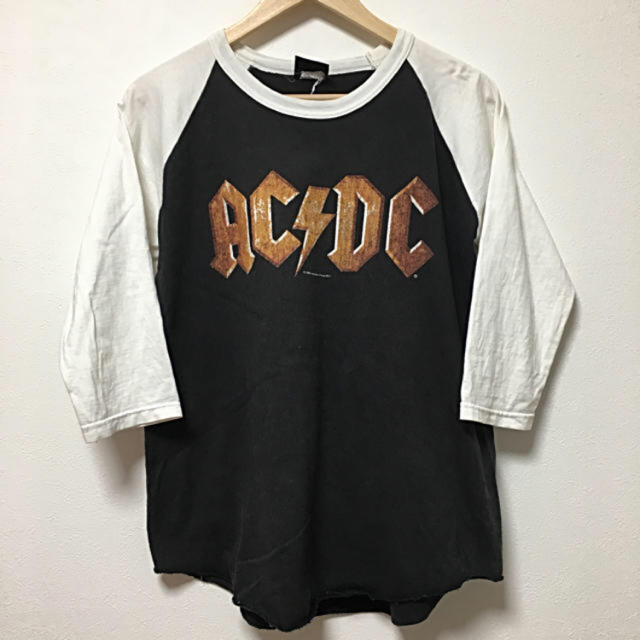 Hanes - vintage/ACDC/ラグラン/Tシャツ/バンドT/バンT/ロックT Hanes - vintage/ACDC/ラグラン/Tシャツ/バンドT/バンT/ロックT