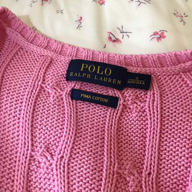 POLO RALPH LAUREN(ポロラルフローレン)のPOLO ラルフローレン ニット 春 ピンク レディースのトップス(ニット/セーター)の商品写真