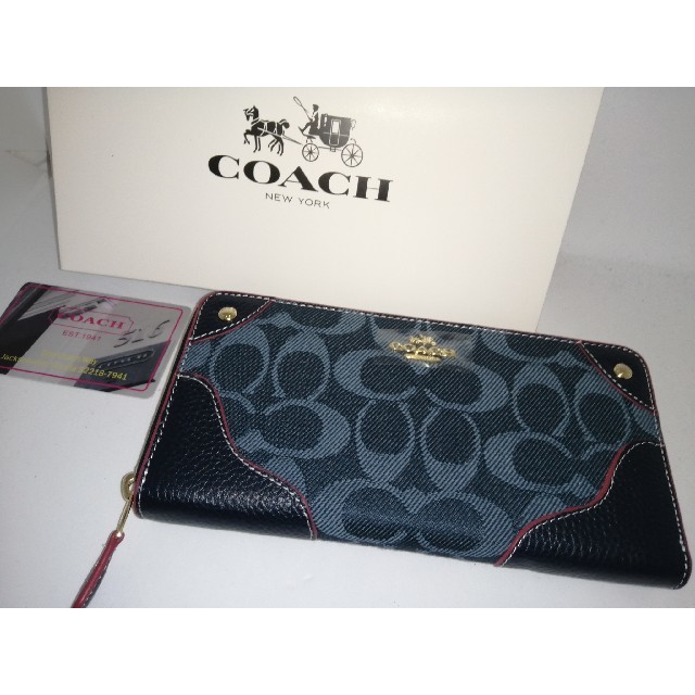 COACH　新品　長財布　シグネチャー　ブラック