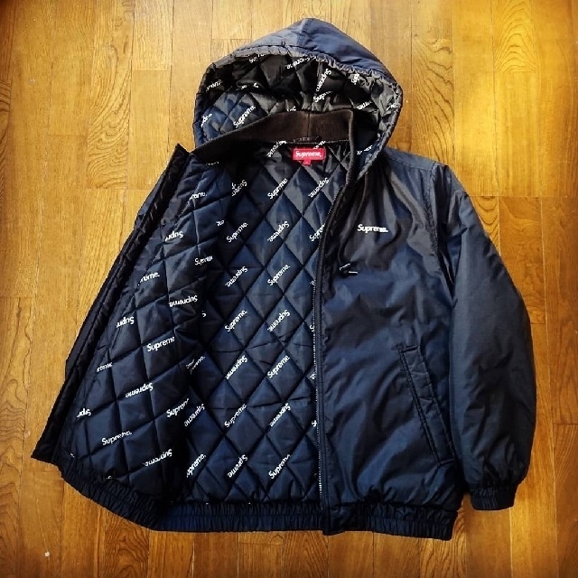 2015aw supreme 2tone hooded sideline jkt