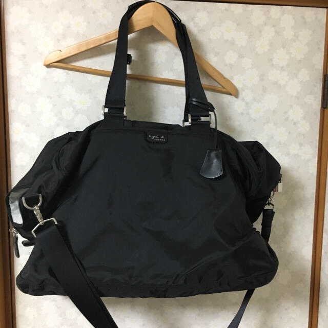 本日22時までの出品＊agnes.b VOYAGE blackボストンバッグ 限定特典 ...