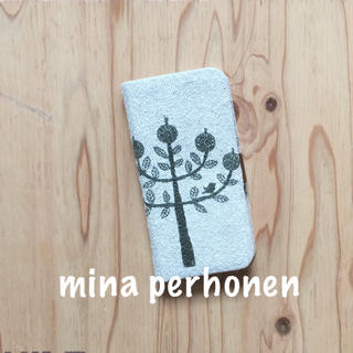 ミナペルホネン(mina perhonen)の【40】ringo♡ミナペルホネン♡iPhone x手帳型ケース(iPhoneケース)