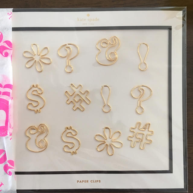 kate spade new york(ケイトスペードニューヨーク)のケイトスペード ☆クリップ☆paper clips インテリア/住まい/日用品の文房具(その他)の商品写真