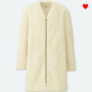 ユニクロ(UNIQLO)のユニクロ フリースコート 美品(毛皮/ファーコート)