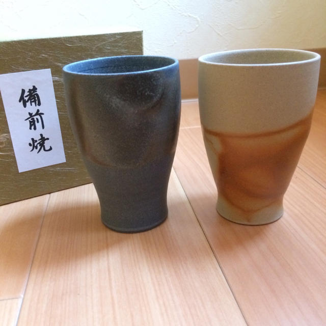 備前焼 ペア エンタメ/ホビーの美術品/アンティーク(陶芸)の商品写真