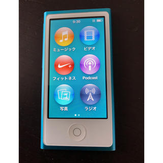 アップル(Apple)のiPod nano 第7世代 ブルー 16GB 本体(ポータブルプレーヤー)