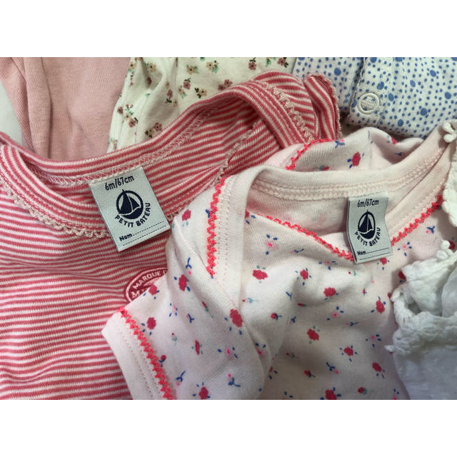 PETIT BATEAU(プチバトー)の女の子 春夏ロンパース セット キッズ/ベビー/マタニティのベビー服(~85cm)(ロンパース)の商品写真