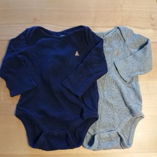 ベビーギャップ(babyGAP)のbabyGAP 長袖ロンパース 80 2枚セット(ロンパース)